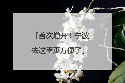 首次增开！宁波去这里更方便了