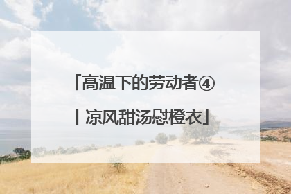 高温下的劳动者④丨凉风甜汤慰橙衣