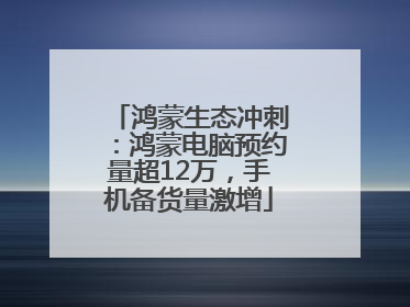 鸿蒙生态冲刺：鸿蒙电脑预约量超12万，手机备货量激增