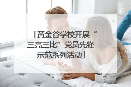 黄金谷学校开展“三亮三比”党员先锋示范系列活动