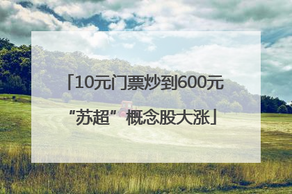 10元门票炒到600元 “苏超”概念股大涨