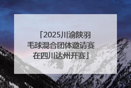 2025川渝陕羽毛球混合团体邀请赛在四川达州开赛