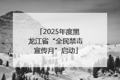 2025年度黑龙江省“全民禁毒宣传月”启动