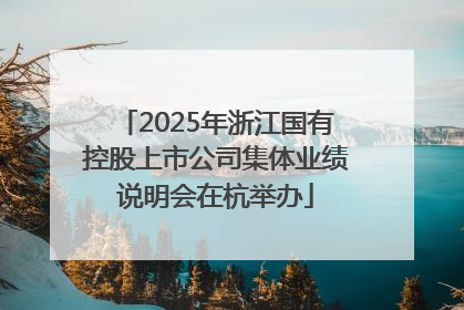 2025年浙江国有控股上市公司集体业绩说明会在杭举办