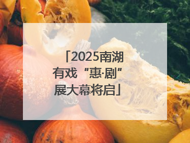 2025南湖有戏“惠·剧”展大幕将启