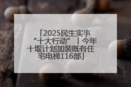 2025民生实事“十大行动”丨今年十堰计划加装既有住宅电梯116部