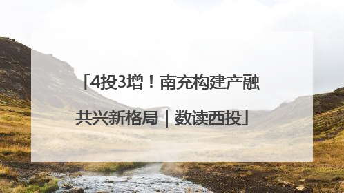 4投3增！南充构建产融共兴新格局｜数读西投