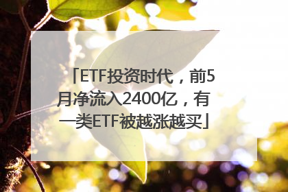 ETF投资时代，前5月净流入2400亿，有一类ETF被越涨越买